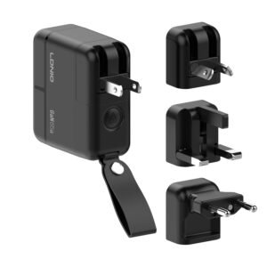LDNIO 65W Q2618 GaN Super Fast Charger with UK/EU/US/AU Travel Plugs – Black
