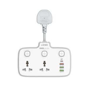 LDNIO 2 AC Outlets Portable Electrical Extension Socket SC2413