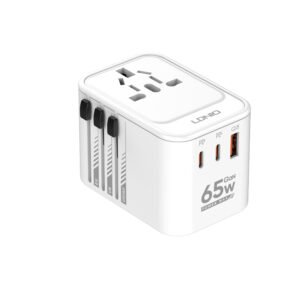 LDNIO Z6 3 USB Ports 65W GaN All-in-One Travel Adapter