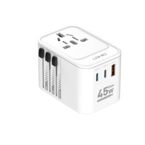 LDNIO Z8 3 USB Ports 45W GaN All-in-One Travel Adapter